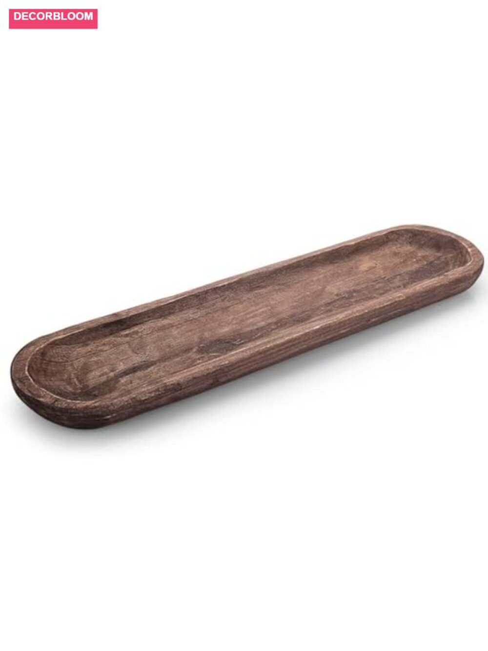 Wooden Dough Bowl Hand Carved Natural Paulownia Centerpiece 23"x6"x2"